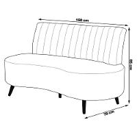 Sofá Decorativo 1,60m 2 Lugares Katara Veludo Bege Claro G33 - Gran Belo - 9