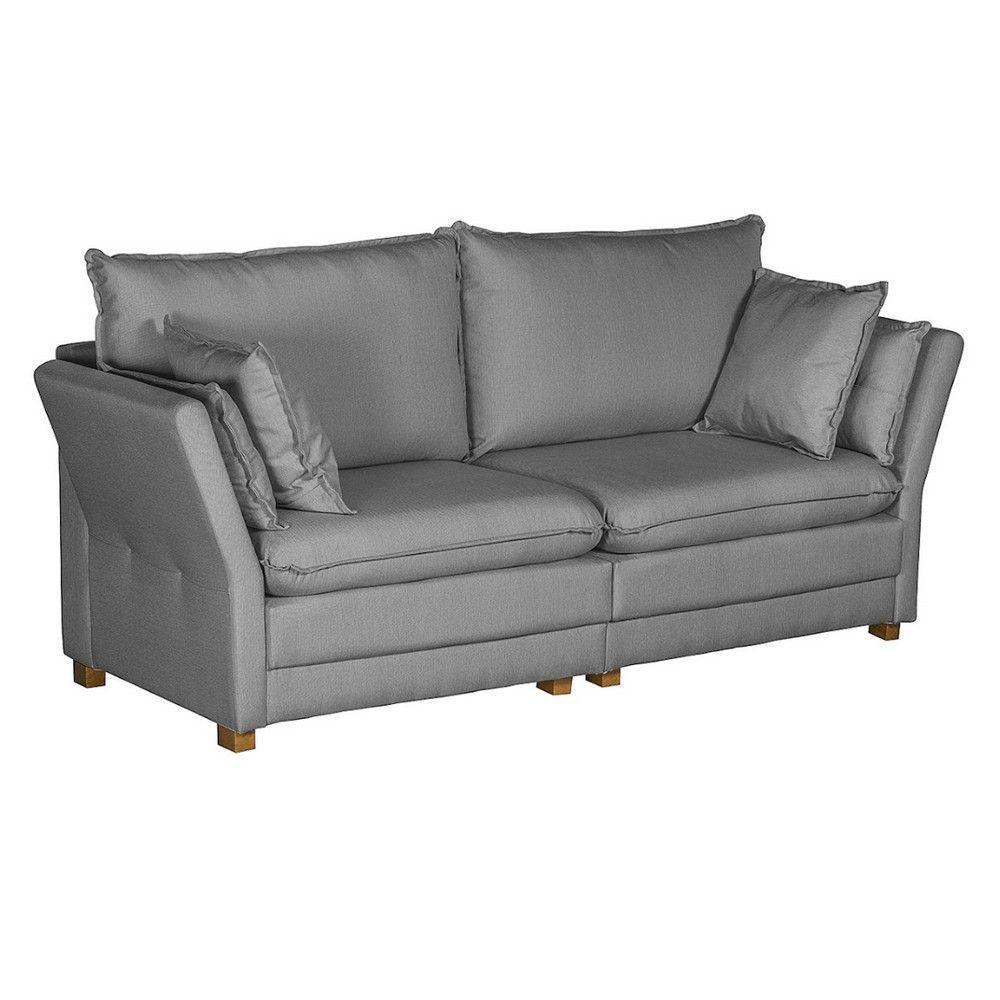 Sofá Natal Living Com 3 Lugares 2.00M Linho Corriente Cinza - 2