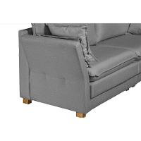 Sofá Natal Living Com 3 Lugares 2.00M Linho Corriente Cinza - 8