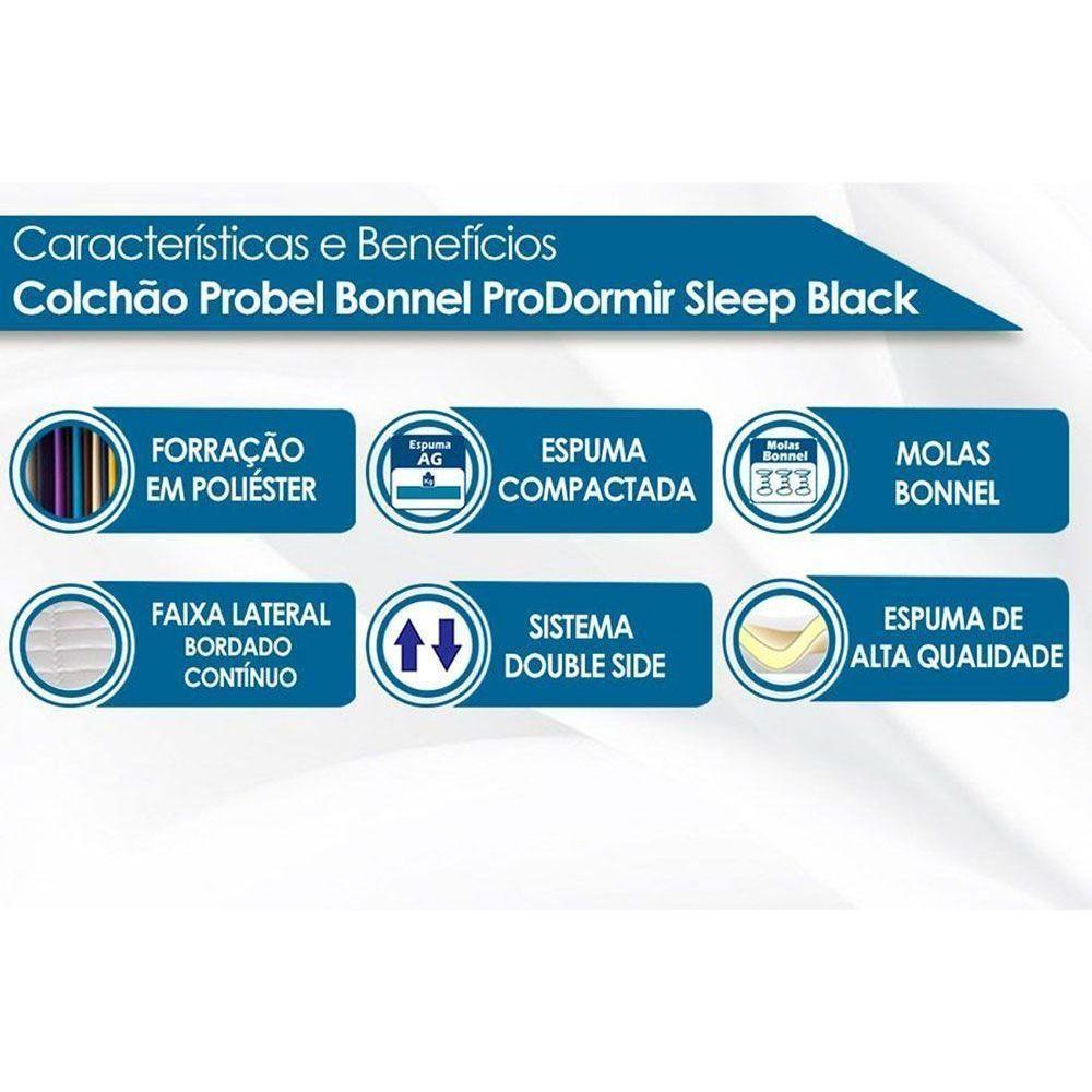 Cama Box King: Colchão Molas Probel Prolastic ProDormir Sleep + Base CRC Suede Marrom(193x203) - 4