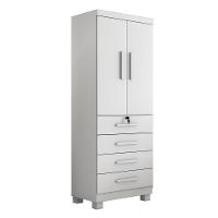 Multiuso Roupeiro Maia 2 Portas 4 Gavetas Com Chave Benetil Branco - 1