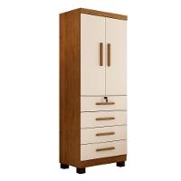 Multiuso Roupeiro Maia 2 Portas 4 Gavetas Com Chave Benetil Cinamomo Off White - 1