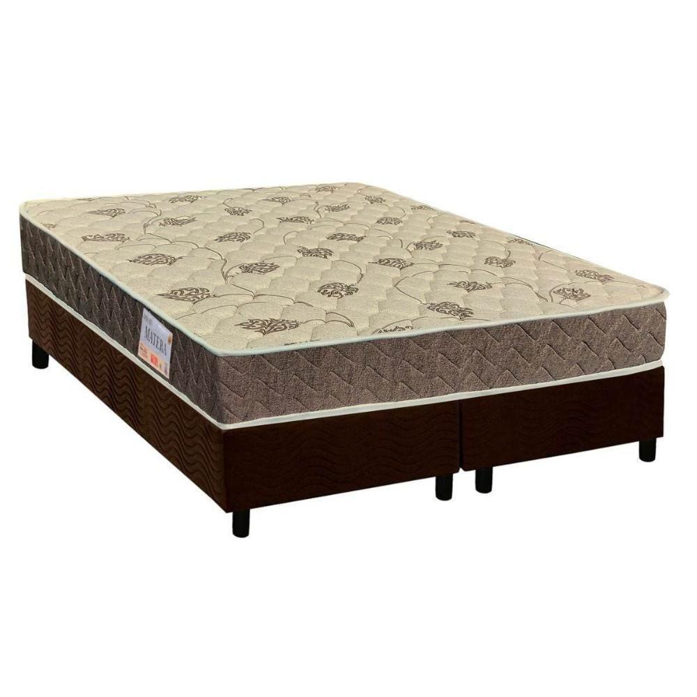 Cama Box King: Colchão Anatômico Orthoflex D33/EP Matera + Base CRC Suede Brown(193x203) - 1