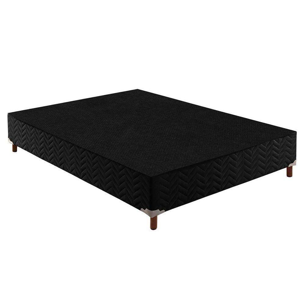 Cama Box Solteiro: Colchão Ortopédico Paropas D45/EP Anatômico Confort Mega Firme + Base CRC Suede Black(88x188) - 6
