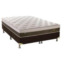 Cama Box King: Colchão Molas Ensacadas Plumatex Masterpocket Personalle + Base Brown(193X203) - 1