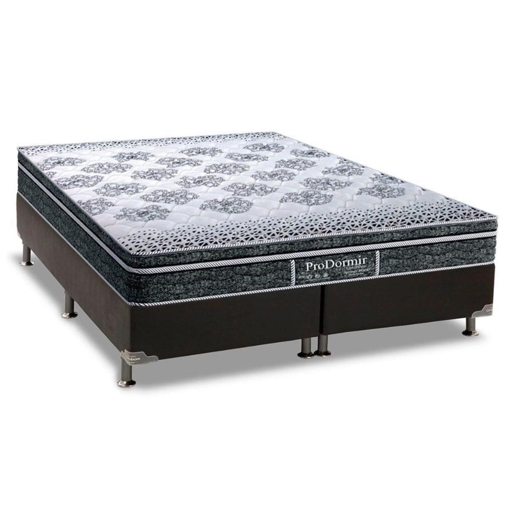 Cama Box King: Colchão Molas Ensacadas Probel Masterpocket Prodormir Springs + Base Black(193X203) - 1