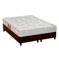 Cama Box King: Colchão Espuma D33 Castor Sleep Max Relax + Base CRC Suede Brown(193x203) - 1