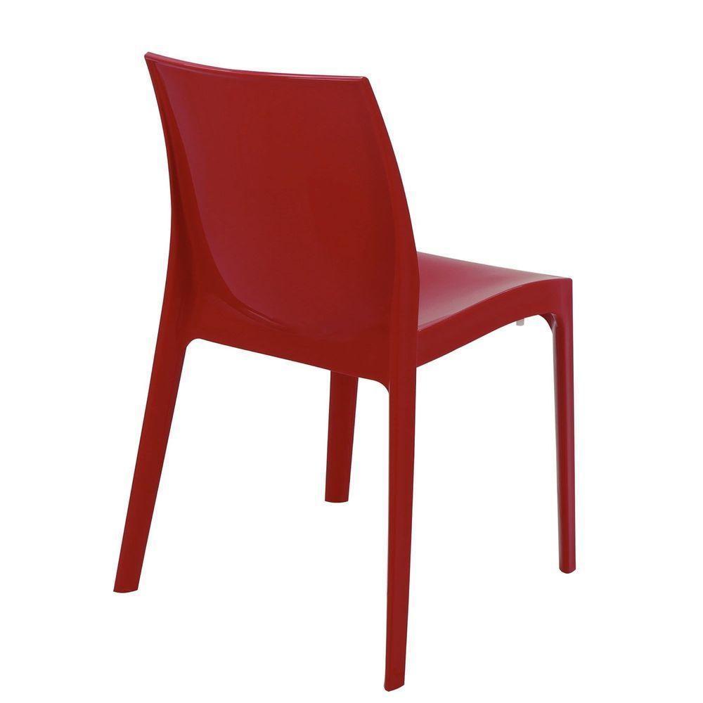 Cadeira Tramontina Alice Polida Vermelha Sem Braços Em Polipropileno Tramontina - 3