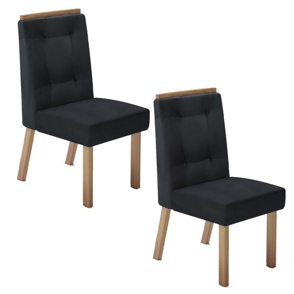 Conjunto 2 Cadeiras Estofadas Para Mesa De Jantar Firenze Bom Pastor - 1