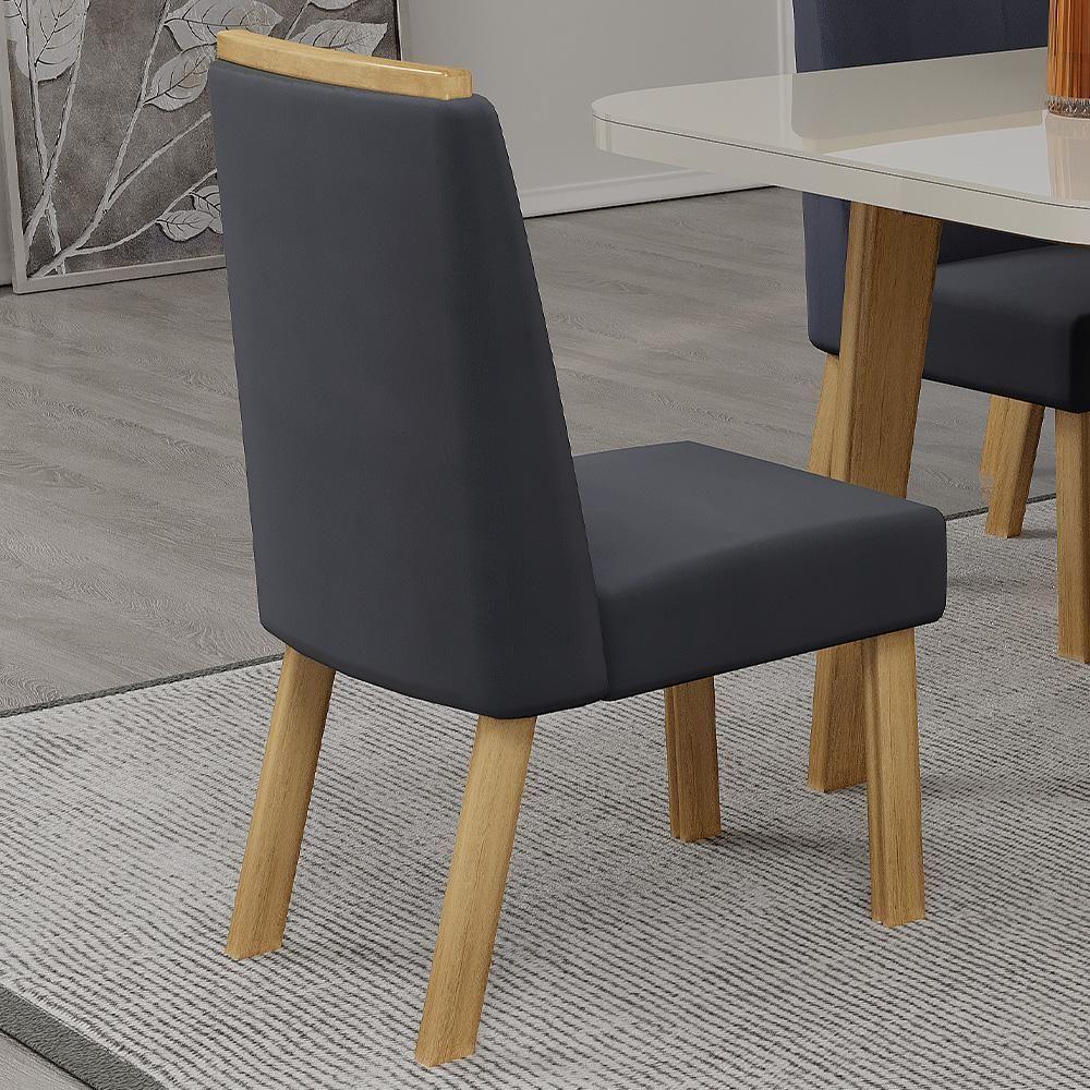 Conjunto 2 Cadeiras Estofadas Para Mesa De Jantar Firenze Bom Pastor - 3