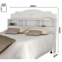 Cabeceira Box Casal Estrela 1,60 Branco - Vitamov 0410510 - 2