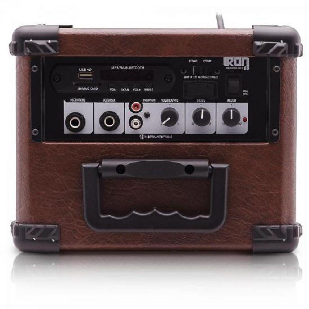 Caixa Multiuso 20w Bluetooth/usb/sd/fm Iron 80 Marrom - 6