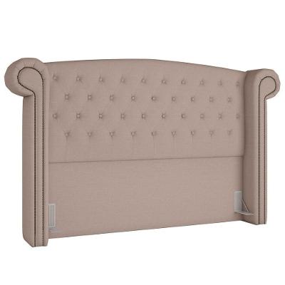 Cabeceira Casal King 195Cm Provença P02 Linho Bege Cru