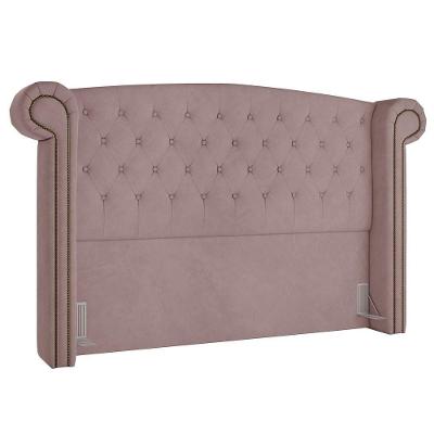 Cabeceira Casal King 195Cm Provença P02 Veludo Rosê