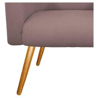 Poltrona Luiza Couro Ecológico Nozes E Linho Rosê - 2