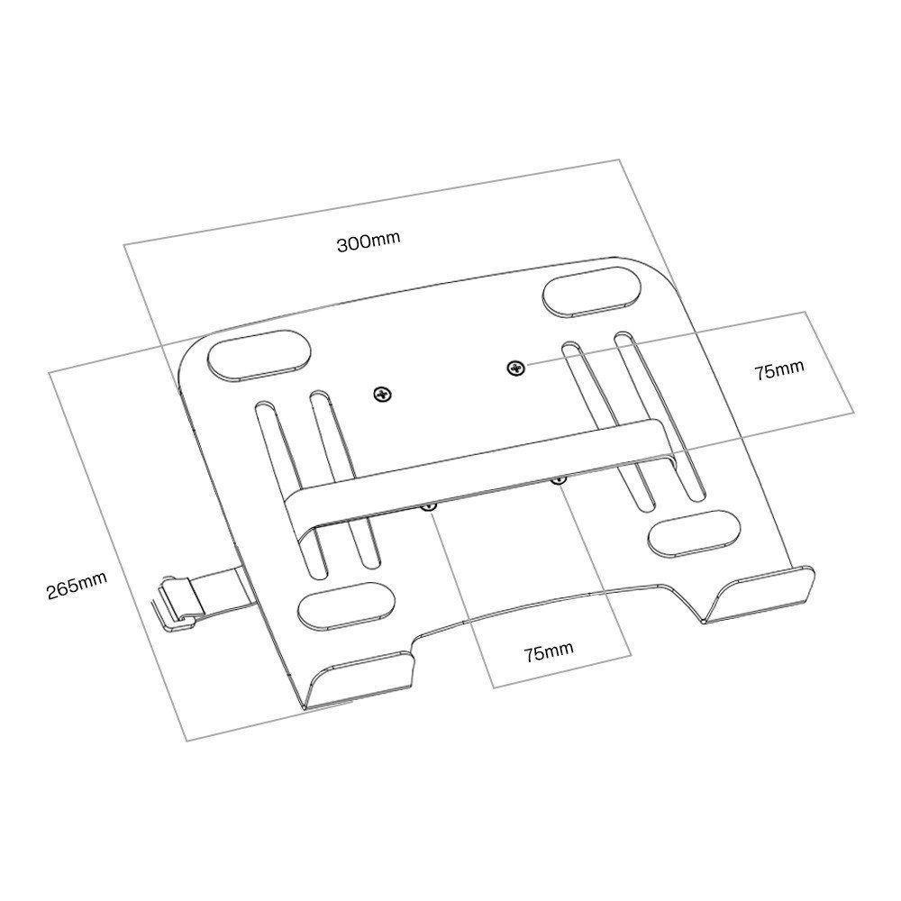 Bandeja Apoio Notebook Acoplável A Suporte De Pistão Nbh-1 - 5