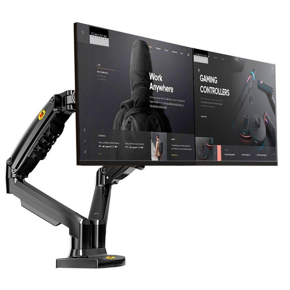 Suporte 2 Monitores 17 A 34 Articulado Pistão A Gás F160 Nb - 7