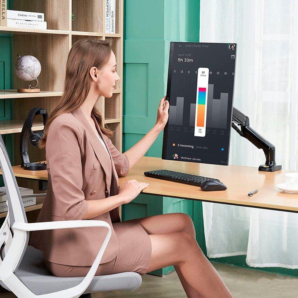 Suporte Para Monitor Articulado 15 A 34 De Mesa Com Pistão A Gás F80 Nb - 4