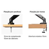 Suporte Para Monitor Articulado 15 A 34 De Mesa Com Pistão A Gás F80 Nb - 7