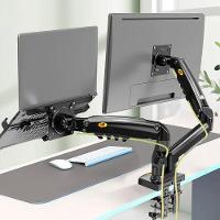 Kit Suporte Articulado Monitor E Notebook Pistão F160 Nb + Bandeja Apoio Nbh-2 - 3