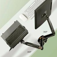 Kit Suporte Articulado Monitor E Notebook Pistão F160 Nb + Bandeja Apoio Nbh-2 - 5