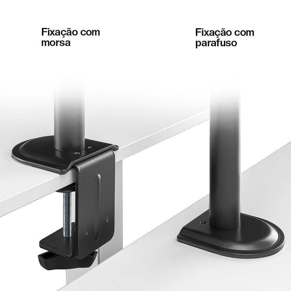 Suporte Duplo De Mesa Para Monitor 17 A 32 E Notebook Tm24c - 8