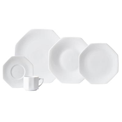 Aparelho de Jantar Orion 30 Peças Porcelana Liso Branco Schmidt