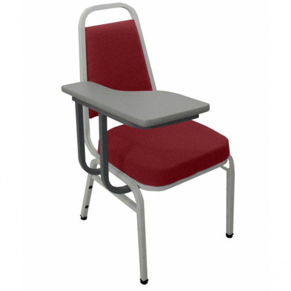 Cadeira Universitária Empilhável Linha Hotel Plus Vermelho - 1