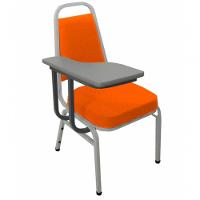 Cadeira Universitária Empilhável Linha Hotel Plus Laranja - 1