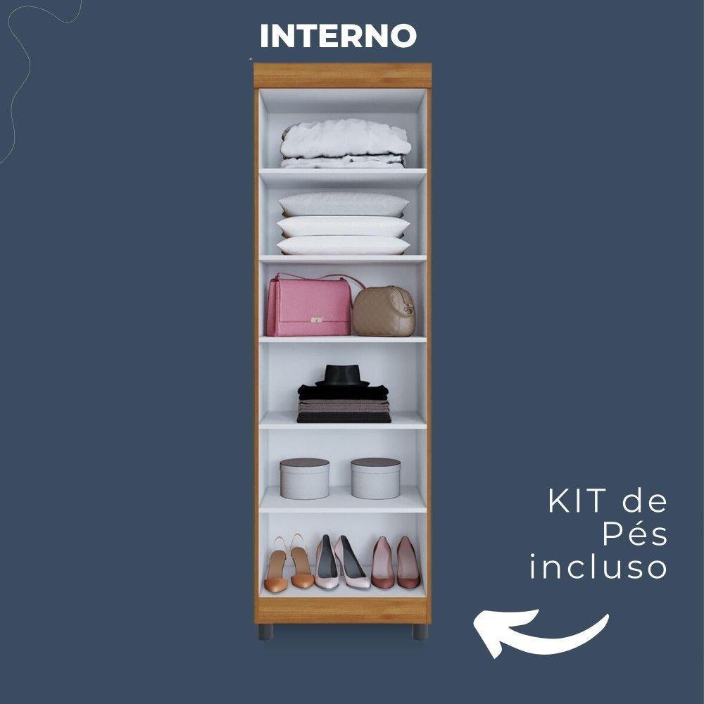 Multiuso New Roma 2 Portas 5 Prateleiras Em Mdp Benetil Móveis Cinamomo - 5