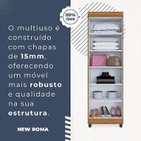 Multiuso New Roma 2 Portas 5 Prateleiras Em Mdp Benetil Móveis Cinamomo - 7