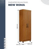 Multiuso New Roma 2 Portas 5 Prateleiras Em Mdp Benetil Móveis Cinamomo - 8