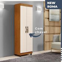 Multiuso New Roma 2 Portas 5 Prateleiras Em Mdp Benetil Móveis Cinamomo Com Off White - 5