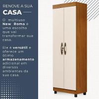 Multiuso New Roma 2 Portas 5 Prateleiras Em Mdp Benetil Móveis Cinamomo Com Off White - 6
