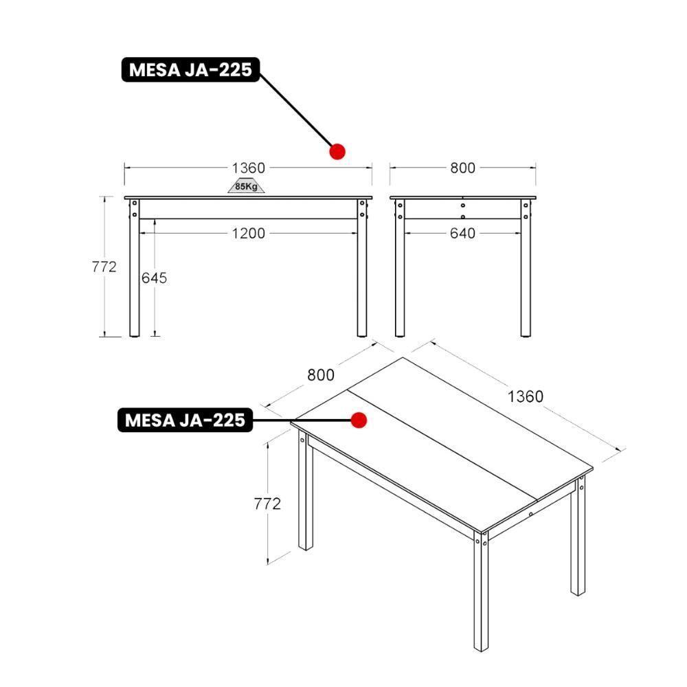 Mesa De Jantar Ditália Ja-225 Cor:branco Branco - 5