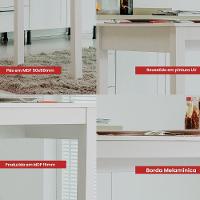 Mesa De Jantar Ditália Ja-225 Cor:branco Branco