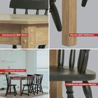 Mesa De Jantar Ditália Com 4 Cadeiras Ja-225 Cor:diamond Diamond - 6