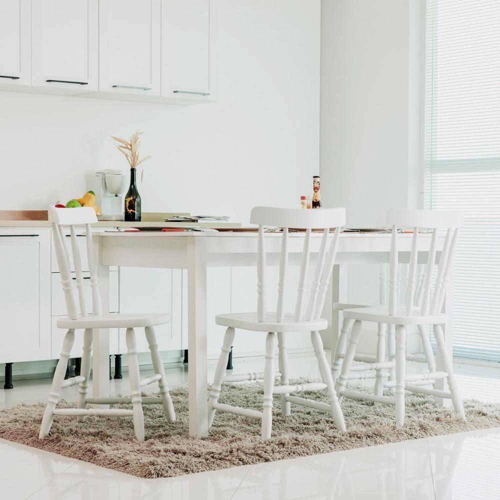 Mesa De Jantar Ditália Com 4 Cadeiras Ja-225 Cor:branco Branco - 7