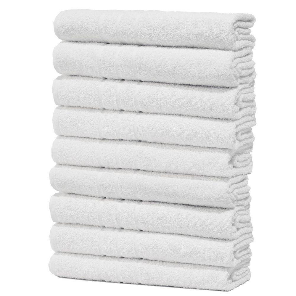 Kit Com 9 Toalhas De Banho Para Hotel - Profissional Prata - Branco - 1