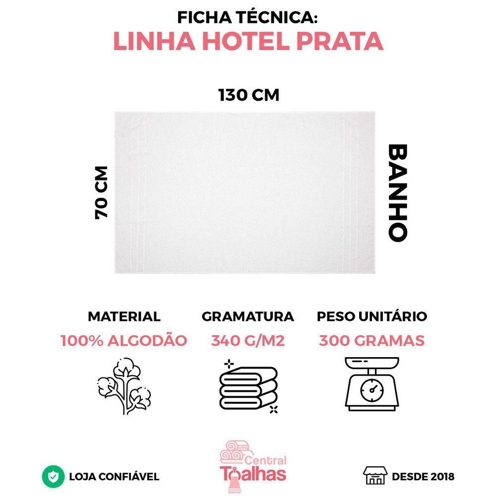 Kit Com 9 Toalhas De Banho Para Hotel - Profissional Prata - Branco - 2