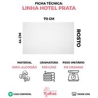 Kit Com 5 Toalhas De Rosto Para Hotel - Profissional Prata - Branco - 2