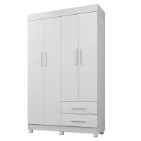 Guarda Roupa Copacabana New 4 Portas 2 Gavetas Benetil Móveis Branco - 1
