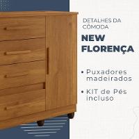 Cômoda New Florença 1 Porta 4 Gavetas Em Mdp Benetil Móveis Cinamomo