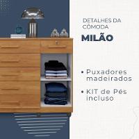 Cômoda Milão 1 Porta 6 Gavetas Em Mdp Benetil Móveis Cinamomo