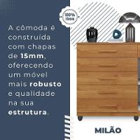 Cômoda Milão 1 Porta 6 Gavetas Em Mdp Benetil Móveis Cinamomo - 5
