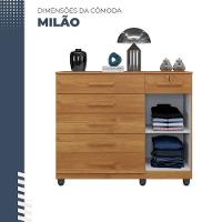 Cômoda Milão 1 Porta 6 Gavetas Em Mdp Benetil Móveis Cinamomo - 6