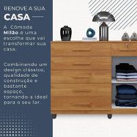 Cômoda Milão 1 Porta 6 Gavetas Em Mdp Benetil Móveis Cinamomo - 7