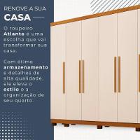 Guarda Roupa Atlanta 6 Portas 6 Gavetas Em Mdp Benetil Móveis Cinamomo Com Off White - 3