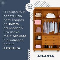 Guarda Roupa Atlanta 6 Portas 6 Gavetas Em Mdp Benetil Móveis Cinamomo Com Off White