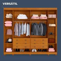 Guarda Roupa Atlanta 6 Portas 6 Gavetas Em Mdp Benetil Móveis Cinamomo Com Off White - 6